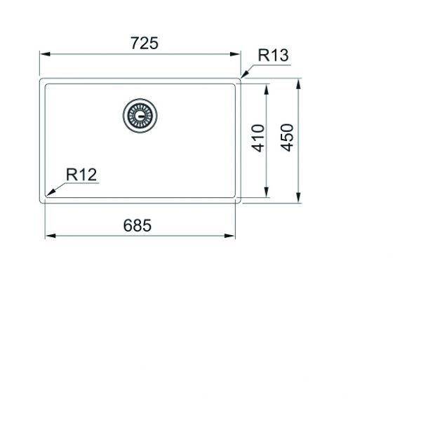 Franke Edelstahlbecken BXM 210/110-68 Anthrazit Druckknopf Anthrazit